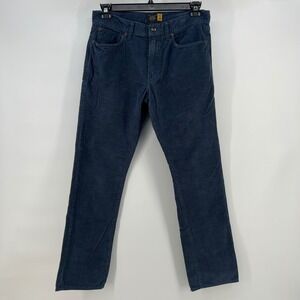 J.Crew 484 Slim Corduroy Pants Mens 32x30 Navy Blue 5-Pocket Fine Wale Trousers